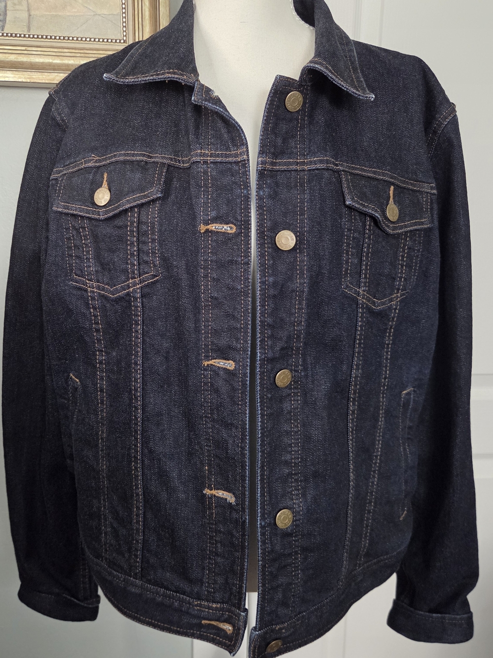 Lauren Jeans Co. Denim Trucker Jacket. in Blue XL Like New